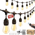 100FT Outdoor String Light 64Bulbs (1.5FT Bulbs Spacing),120W Dimmer Remote