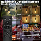 100FT Outdoor String Light 64Bulbs (1.5FT Bulbs Spacing),120W Dimmer Remote, alternate view 3