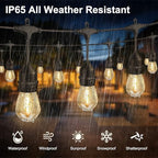 100FT Outdoor String Light 64Bulbs (1.5FT Bulbs Spacing),120W Dimmer Remote, alternate view 4