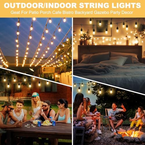 100FT Outdoor String Light 64Bulbs (1.5FT Bulbs Spacing),120W Dimmer Remote, alternate view 7