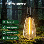 100FT Outdoor String Lights, IP45 Waterproof Patio Lights LED ST38, alternate view 2