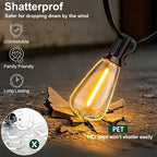 100FT Outdoor String Lights, IP45 Waterproof Patio Lights LED ST38, alternate view 3