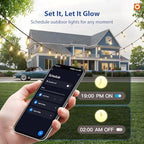 100FT Outdoor String Lights ST38 LED with APP Control Waterproof, alternate view 3