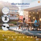 100FT Outdoor String Lights ST38 LED with APP Control Waterproof, alternate view 6