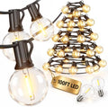100FT Outdoor String Lights, Waterproof 50+2 LED Bulbs Patio Light