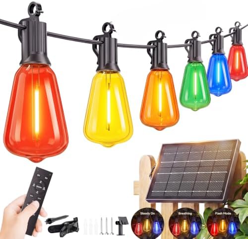 100FT Solar Christmas Lights Outdoor, Multicolor String Lights