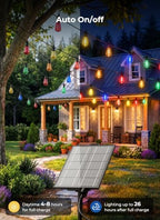 100FT Solar Christmas Lights Outdoor, Multicolor String Lights, alternate view 2