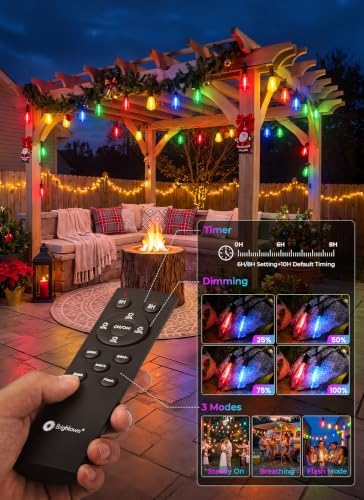 100FT Solar Christmas Lights Outdoor, Multicolor String Lights, alternate view 4