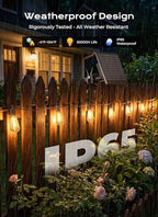 100FT Solar String Lights Outdoor, 31+2 Shatterproof LED Lights, alternate view 3
