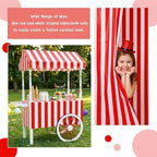 100FT x 54IN Carnival Red & White Striped Tablecloth Roll with Cutter Box, alternate view 4