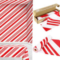 100FT x 54IN Christmas Candy Cane Red and White Striped Tablecloth Roll