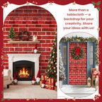 100FT x 54IN Christmas Red Brick Tablecloth Roll with Slide Cutter Box, alternate view 5