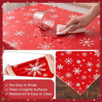 100FT x 54IN Christmas White Snowflake Tablecloth Roll with Cutter Box, alternate view 7