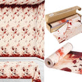 100FT x 54IN Halloween Bloody Print Plastic Tablecloth Roll with Cutter Box