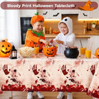 100FT x 54IN Halloween Bloody Print Plastic Tablecloth Roll with Cutter Box, alternate view 2