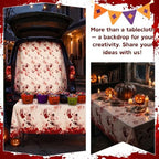 100FT x 54IN Halloween Bloody Print Plastic Tablecloth Roll with Cutter Box, alternate view 4