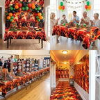100FT x 54IN Halloween Lava Plastic Tablecloth Roll with Slide Cutter Box in Red Lava, alternate view 6