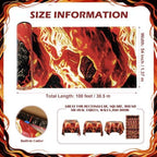 100FT x 54IN Halloween Lava Plastic Tablecloth Roll with Slide Cutter Box in Red Lava, alternate view 7