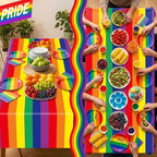 100FT x 54IN Rainbow Plastic Tablecloth Roll with Slide Cutter Box, alternate view 5