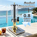 100oz/3.2 qt Drink Dispenser with Leak-Proof Spigot & Ice Core, alternate view 2