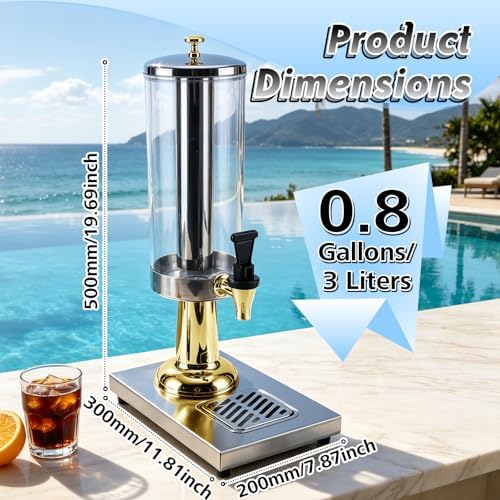 100oz/3.2 qt Drink Dispenser with Leak-Proof Spigot & Ice Core, alternate view 2