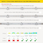 100Pack Two Fixation LED Strip Light Holder Clips for 10-17mm Width IP67/68, alternate view 2