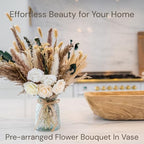 100pcs Artificial Flowers Arrangement With Vase, Dining Table Centerpiece, alternate view 5