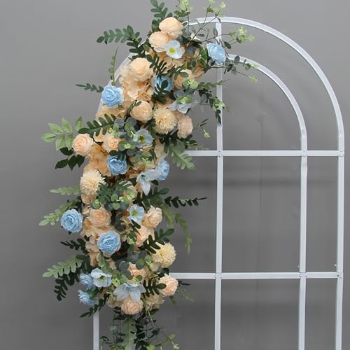 100PCS Artificial Hydrangea Flowers, Fake Flowers Silk Hydrangea Full Flowers Heads with Stems for Wedding Home, alternate