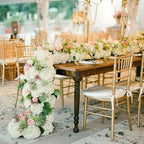 100PCS Artificial Hydrangea Flowers, Fake Flowers Silk Hydrangea Full Flowers Heads with Stems for Wedding Home, alternate