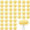 100PCS Artificial Hydrangea Flowers, Fake Flowers Silk Hydrangea Full Flowers Heads with Stems for Wedding Home