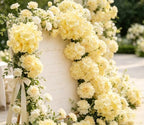 100PCS Artificial Hydrangea Flowers, Fake Flowers Silk Hydrangea Full Flowers Heads with Stems for Wedding Home, alternate