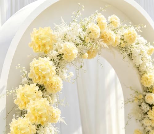 100PCS Artificial Hydrangea Flowers, Fake Flowers Silk Hydrangea Full Flowers Heads with Stems for Wedding Home, alternate