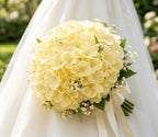 100PCS Artificial Hydrangea Flowers, Fake Flowers Silk Hydrangea Full Flowers Heads with Stems for Wedding Home, alternate