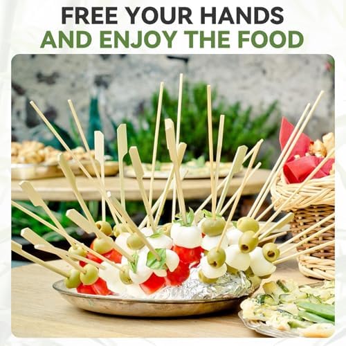 100PCS Cocktail Picks, Fancy Picks for Appetizers, Decorative Skewers for Appetizers Drinks Party Fruit, 10 Inch, alternate