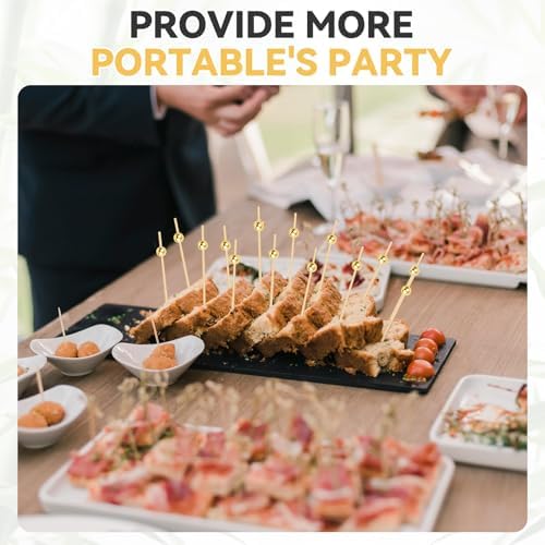 100PCS Cocktail Picks, Fancy Toothpicks for Appetizers, Decorative Skewers for Appetizers Drinks Party Fruit, alternate view