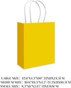 100PCS Gift Bag with Handles Bulk Bright Yellow Paper Bags Assorted Sizes(33pcs Large 13",33pcs Medium 11",34pcs, alternate