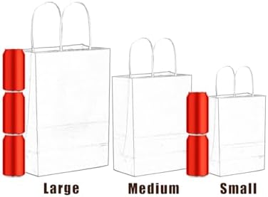 100PCS Gift Bag with Handles Bulk Bright Yellow Paper Bags Assorted Sizes(33pcs Large 13",33pcs Medium 11",34pcs, alternate