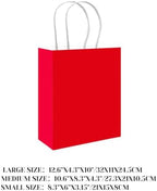 100PCS Gift Bag with Handles Bulk Red Paper Bags Assorted Sizes(33pcs Large 13",33pcs Medium 11",34pcs Small 8"), alternate