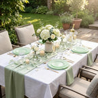 100Pcs Green Plastic Plates for Party, Green Disposable Plates Include 50 Dessert Plates and 50 Dinner Plates, alternate view