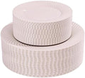 100Pcs Pink Plastic Plates for Party, Pink Disposable Plates Include 50 Dessert Plates and 50 Dinner Plates for