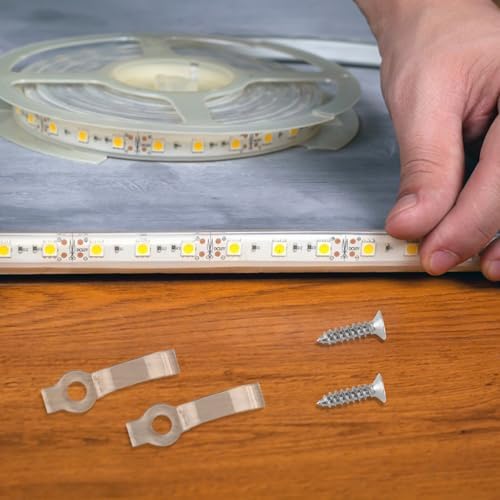 100Pcs Strip Light Mounting Brackets, Outdoor LED Strip Light Mounting Clips, alternate view 2