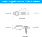 100Pcs Strip Light Mounting Brackets, Outdoor LED Strip Light Mounting Clips, alternate view 3