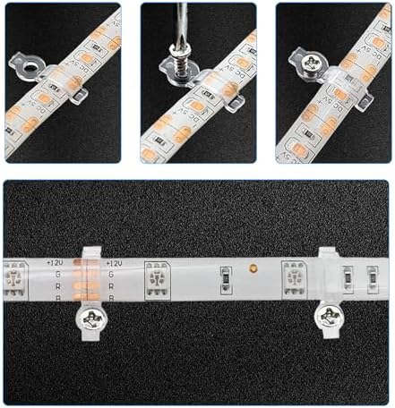 100Pcs Strip Light Mounting Brackets, Outdoor LED Strip Light Mounting Clips, alternate view 5