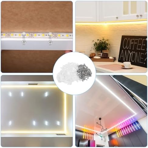 100Pcs Strip Light Mounting Brackets, Outdoor LED Strip Light Mounting Clips, alternate view 7