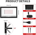 100W Red LED Flood Light Outdoor 2 Pack, Plug in Flood Lights with IP66 Waterproof, 120° Wide Beam, 180°, alternate view 5