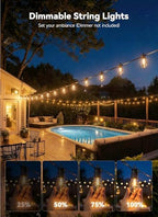 101FT Outdoor String Lights S14 LED Waterproof Patio Lights, alternate view 3