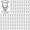 102 Pack Glass Candlestick Holders Bulk 2.5 Inch Taper Candle Holders Small Ritual Candle Stand Table