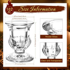 102 Pack Glass Candlestick Holders Bulk 2.5 Inch Taper Candle Holders Small Ritual Candle Stand Table, alternate view 3