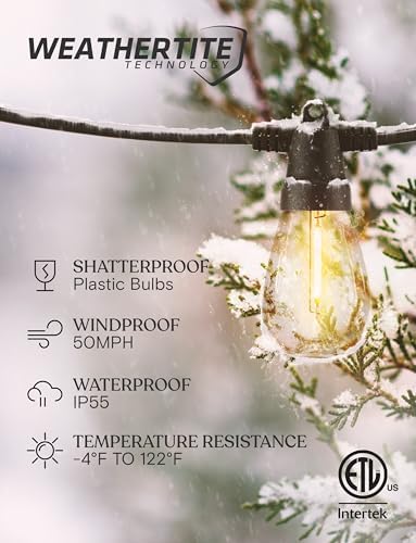 104 (52x2) FT Ambience Pro Solar Powered Outdoor LED String Lights - Waterproof Remote Control Lights - 32, alternate view 2