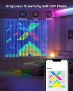 1040 RGB LED Smart Curtain Lights with APP Control, 9.8x6.6Ft in 9.8x6.6Ft in 1040LED-RGB, alternate view 3